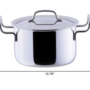 Miyazaki Seisakusho GEO-22PF Geo Pot-Off Pot, 8.7 inches (22 cm), Made in Japan, Compatible with Induction All Heat Sources, 7 Layers, 15 Years Warranty