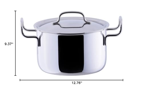 Miyazaki Seisakusho GEO-22PF Geo Pot-Off Pot, 8.7 inches (22 cm), Made in Japan, Compatible with Induction All Heat Sources, 7 Layers, 15 Years Warranty