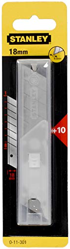 Stanley 0-11-301 Snap Off Blade in Dispenser (10 piece), Silver