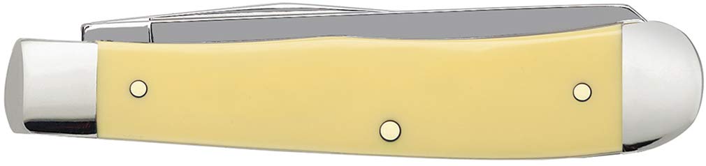 Case XX WR Pocket Knife Yellow Synthetic Trapper Item #80161 - (4254 SS) - Length Closed: 4 1/8 Inches