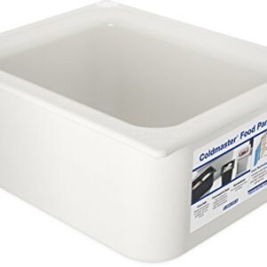 Carlisle FoodService Products CM110102 Coldmaster ABS Standard Half-Size Food Pan, 6 quart Capacity, 12.73" x 10.36" x 5.59", White