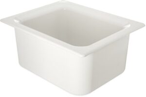 carlisle foodservice products cm110102 coldmaster abs standard half-size food pan, 6 quart capacity, 12.73" x 10.36" x 5.59", white