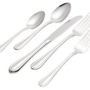 Gorham Melon Bud 5-Piece Stainless Steel Flatware Place Setting, Service for 1, Silver -