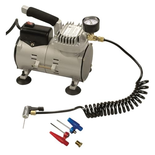 Champion Sports Ultra-Quiet Air Compressor Inflator Black, 110 VOLT - 1/8 HORSE-POWER