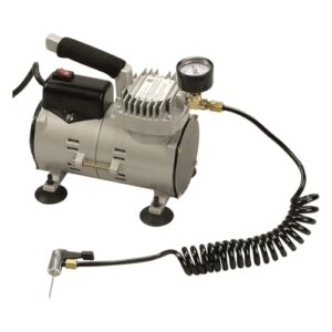 Champion Sports Ultra-Quiet Air Compressor Inflator Black, 110 VOLT - 1/8 HORSE-POWER