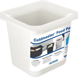 CFS CM110402 Coldmaster ABS Standard Sixth-Size Food Pan, 1.6 qt. Capacity, 6.84" x 6.25" x 5.91", White