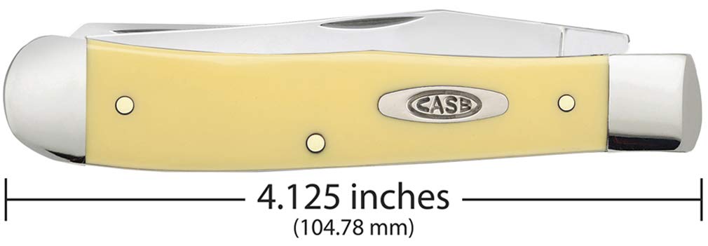 Case XX WR Pocket Knife Yellow Synthetic Trapper Item #80161 - (4254 SS) - Length Closed: 4 1/8 Inches