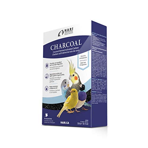 Hari Bird Charcoal, Coconut Derived Activated Charcoal, Aid in Digestion and Eliminate Toxins, Hagen Supplement for All Birds, 8.11 oz