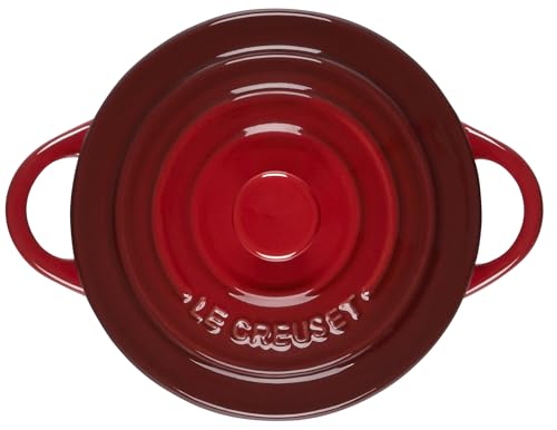 Le Creuset Stoneware Mini Round Cocotte, 8 oz., Cerise