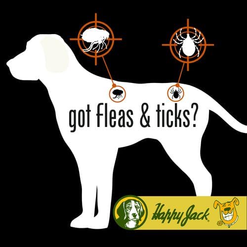 HAPPY JACK DD-33 Flea and Tick Spray for Dog and Cat, Flea Treatment & Control, Water-Based Formula Kills Fleas & Ticks Effectively Yet Gentle on Skin & Hair, 16 oz