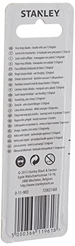 Stanley 0-11-983 unperforated Trimming Knife Blade "1996" (5 piece), Silver