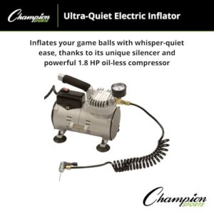 Champion Sports Ultra-Quiet Air Compressor Inflator Black, 110 VOLT - 1/8 HORSE-POWER