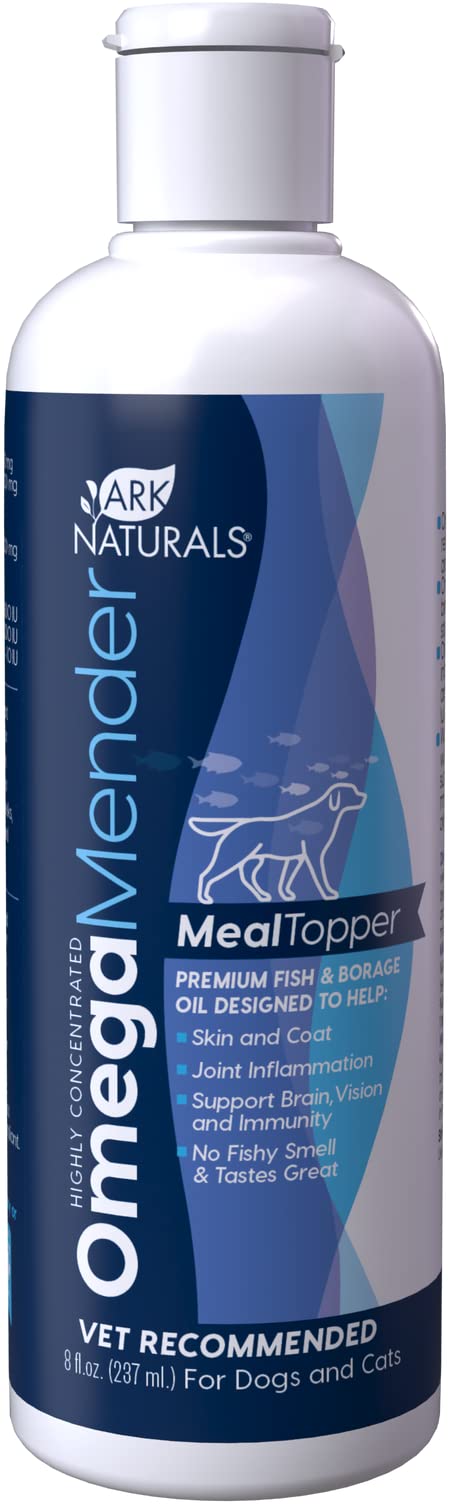 Ark Naturals Omega Mender Itch Ender, Omega 6 & Omega 3 Dietary Supplement For Pets, Relieves Itching, Reduces Shedding, Hot Spot Treatment, 8oz