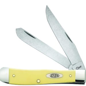 Case XX WR Pocket Knife Yellow Synthetic Trapper Item #80161 - (4254 SS) - Length Closed: 4 1/8 Inches