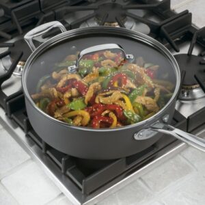 Cuisinart 633-24H Chef's Classic Nonstick Hard-Anodized 3-1/2-Quart Saute Pan with Helper Handle and Lid , Black