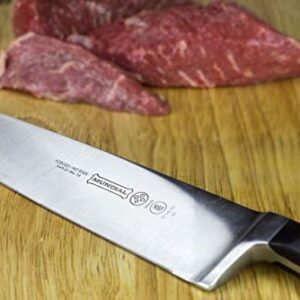 Mundial 5100 Series Black Cooking Knife, 10-Inch Chef's Knife, Polycarbonate Handle, for meat and vegetables, Fully Forged Carbon Stainless Steel