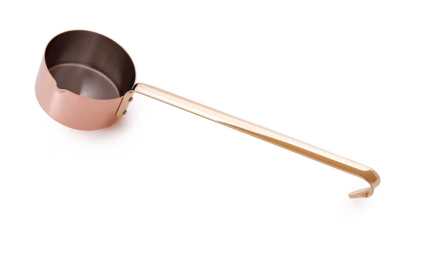 Mauviel M'Passion Copper Mini Sauce Pan With Long Handle, 0.3-qt, Made In France