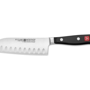 Wusthof 4182 Santoku Knife, 5", Black