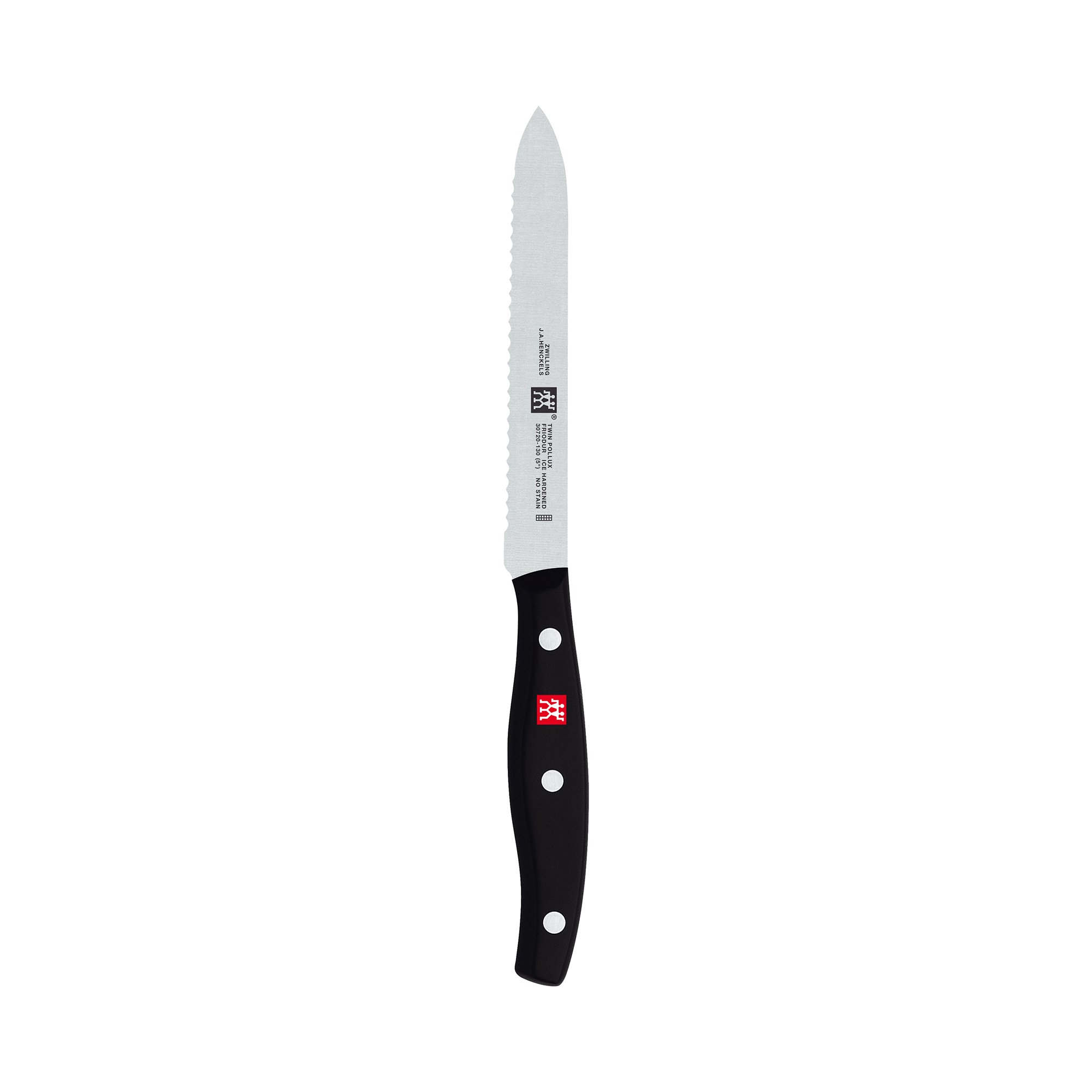 ZWILLING Twin Signature 5-inch Utility Knife, Razor-Sharp, Made in Company-Owned German Factory with Special Formula Steel perfected for almost 300 Years, Dishwasher Safe,Black