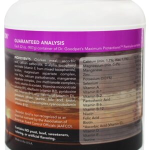 Dr. Goodpet Maximum Protection Formula - Delicious Premium Quality All Natural Multi-Vitamin/Mineral Powder