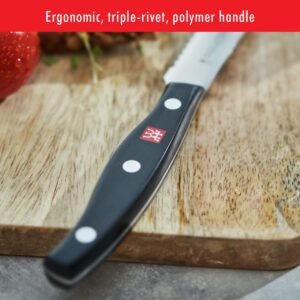 ZWILLING Twin Signature 5-inch Utility Knife, Razor-Sharp, Made in Company-Owned German Factory with Special Formula Steel perfected for almost 300 Years, Dishwasher Safe,Black