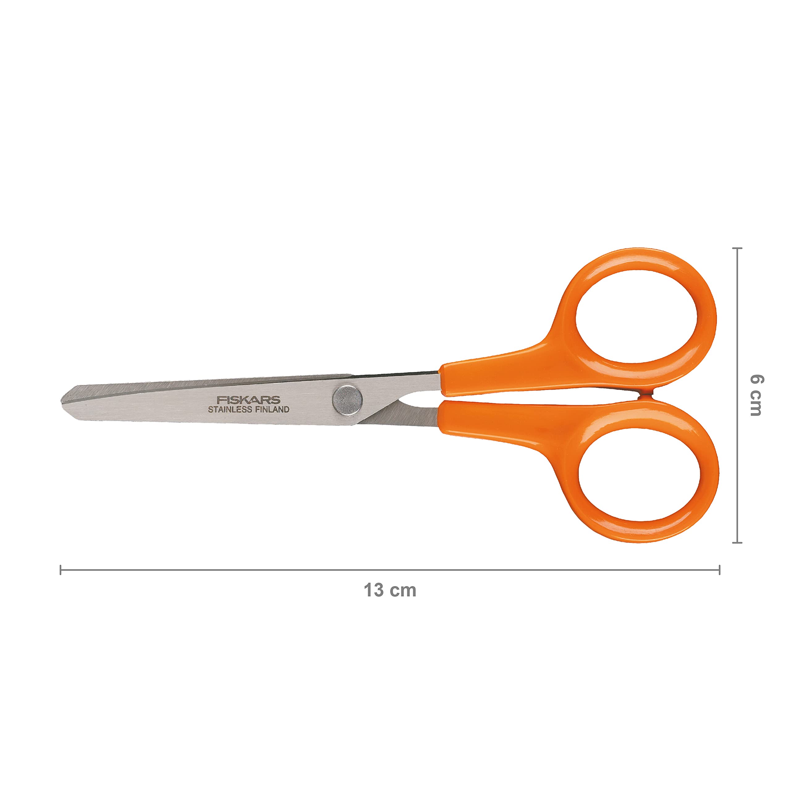 Fiskars Hobby Scissors, Length: 13 cm, For Right- and Left-handed Users, Stainless Steel Blade/Plastic Handles, Orange, Classic, 1005154