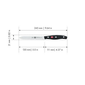 ZWILLING Twin Signature 5-inch Utility Knife, Razor-Sharp, Made in Company-Owned German Factory with Special Formula Steel perfected for almost 300 Years, Dishwasher Safe,Black