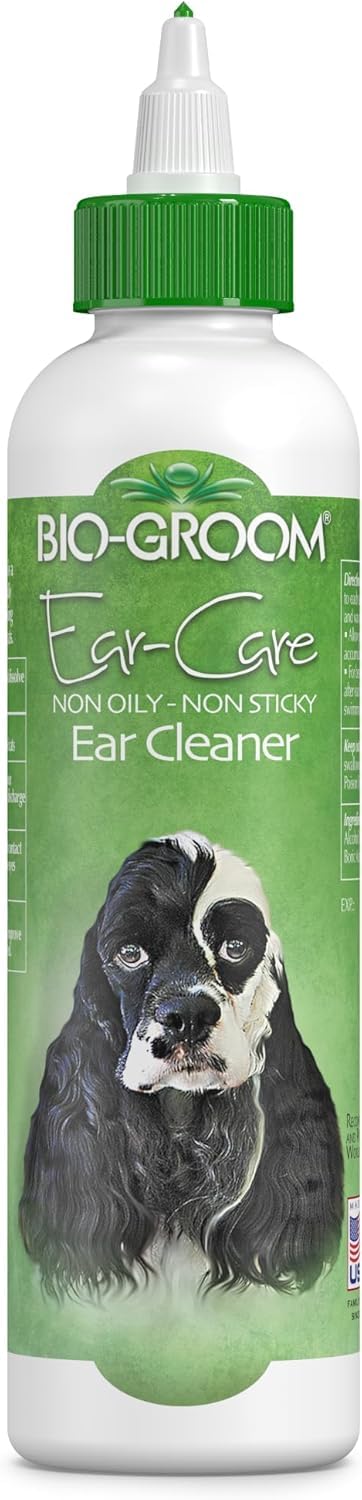 Bio-Groom Ear-Care Dog Ear Cleaner - Cruelty-Free, Made in USA, Dog Ear Drops, Gentle Wax Remover, Pet Ear Cleaner for Dogs and Cats - 8 fl oz 1-Pack