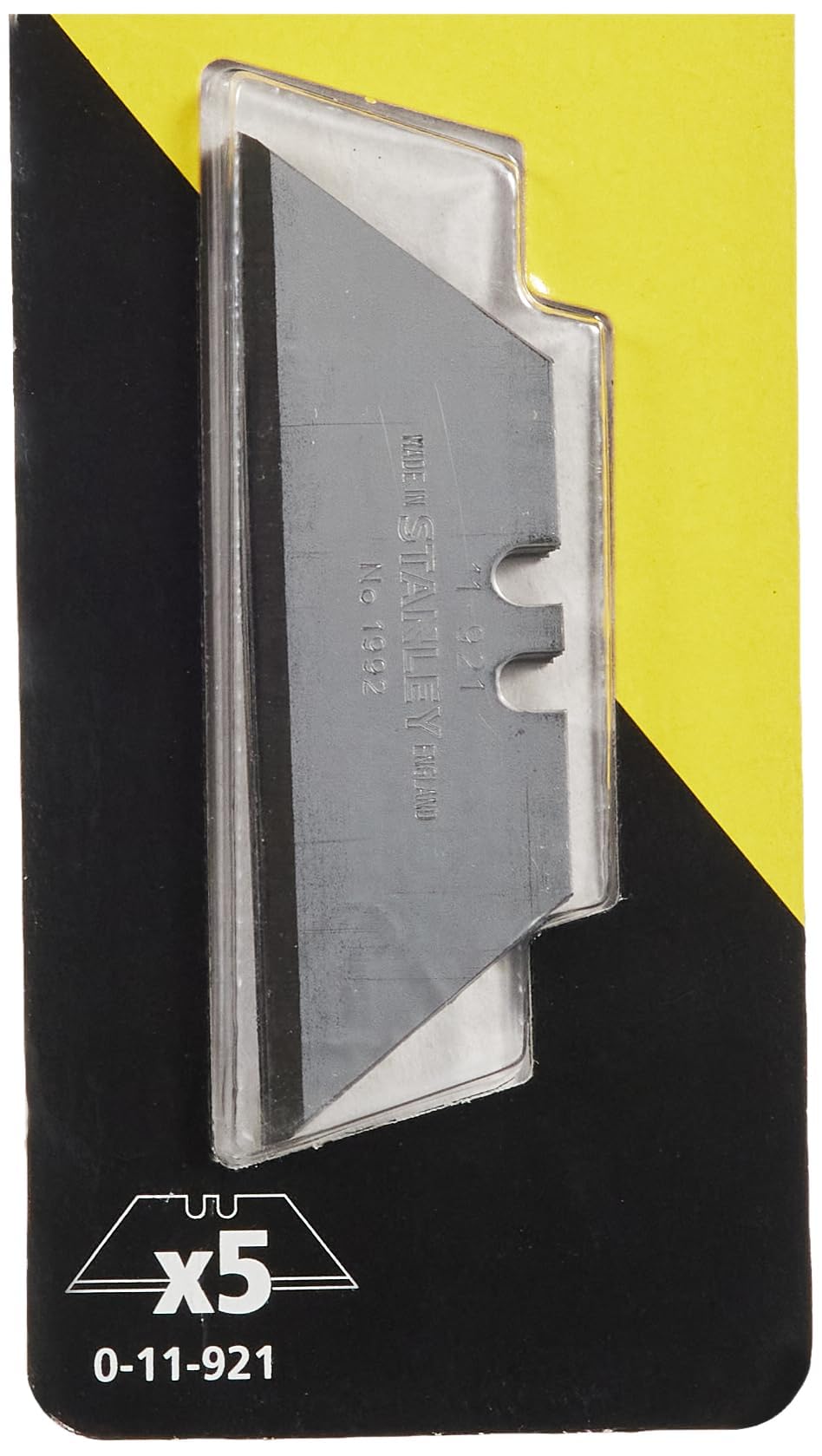 Stanley 0-11-921 Knife Blade "1992" unperforated (5 Piece), Silver