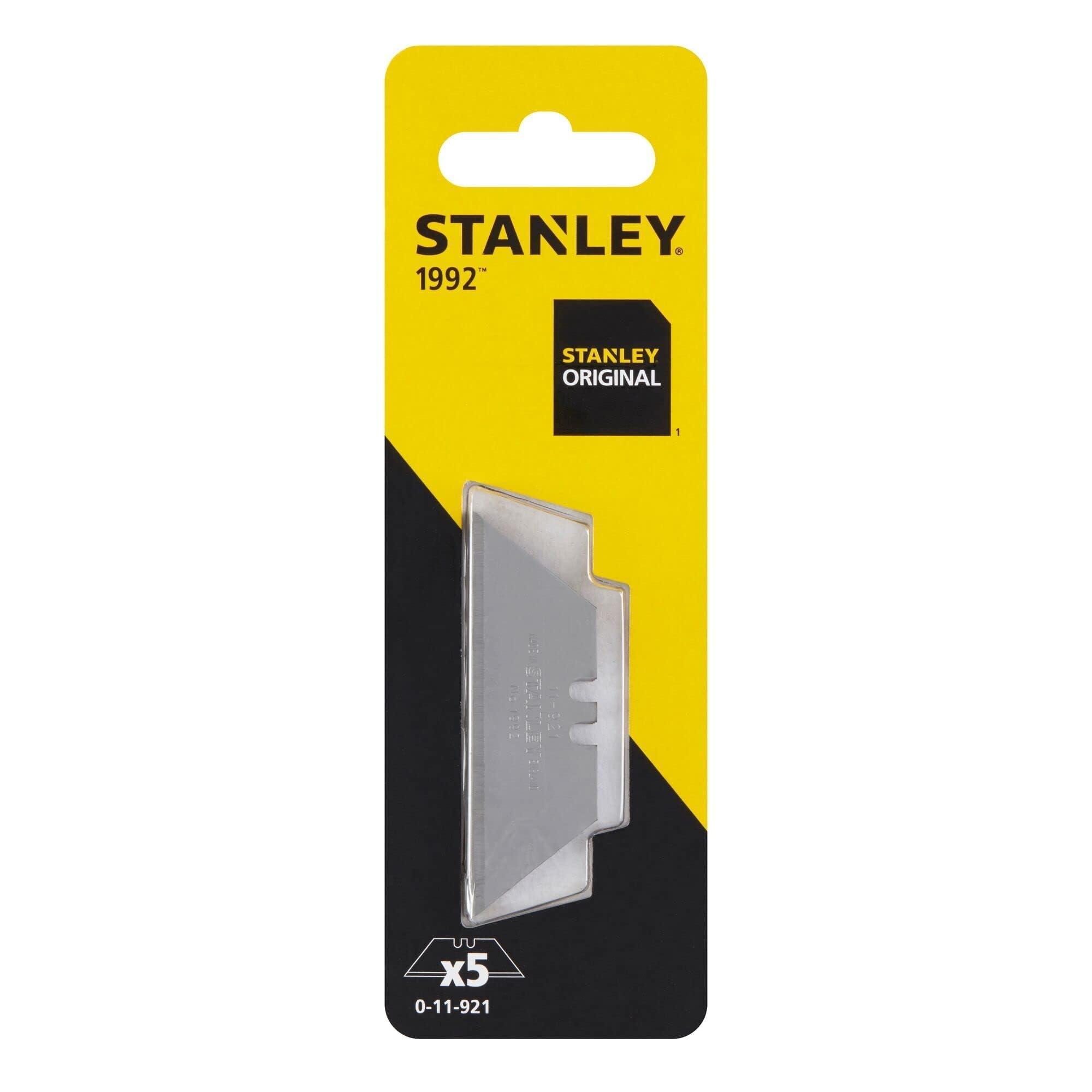 Stanley 0-11-921 Knife Blade "1992" unperforated (5 Piece), Silver