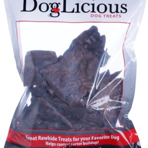 DOG-LICIOUS Rawhide Bone for Dogs, Non-Stain Beef Flavored Dog Chew Treat, Long Lasting Dog Chew (50598)