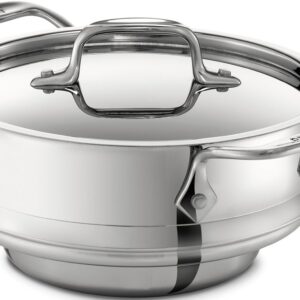 All-Clad Specialty Stainless Steel Universal Steamer for Cooking 3 Quart Food Steamer, Steamer Basket Silver