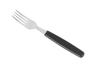 victorinox table fork, silver/black