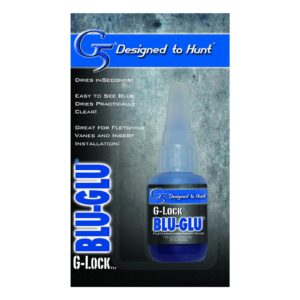 G5 G-Lock Insert/Fletching Blu-Glu Adhesive | Provides Instant Adhesion in Seconds | Not for Use with Hidden Insert Systems | Dries Practically Clear