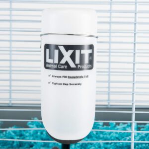 Lixit Wide Mouth BPA-Free Cage Water Bottles for Rabbits, Ferrets, Guinea Pigs, Rats, Chinchillas, Hamsters, Mice, Hedgehogs, Gerbils and Other Small Animals. (Translucent, 8 Ounce)