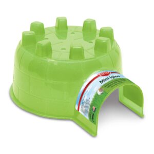 kaytee igloo habitat hideout for pet hamsters, gerbils, rats, and other small animals, mini