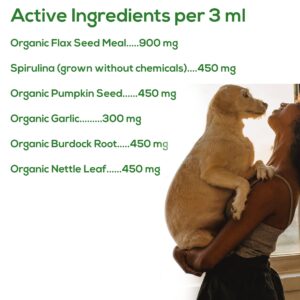 Animal Essentials Herbal Green Alternative for Dogs & Cats - Super Greens Powder Herbal Supplement with Spirulina, Antioxidants, Chlorophyll - 12 Oz