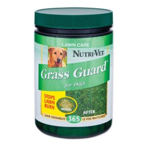 nutri-vet grass guard chewable tablets for dogs, 365 count