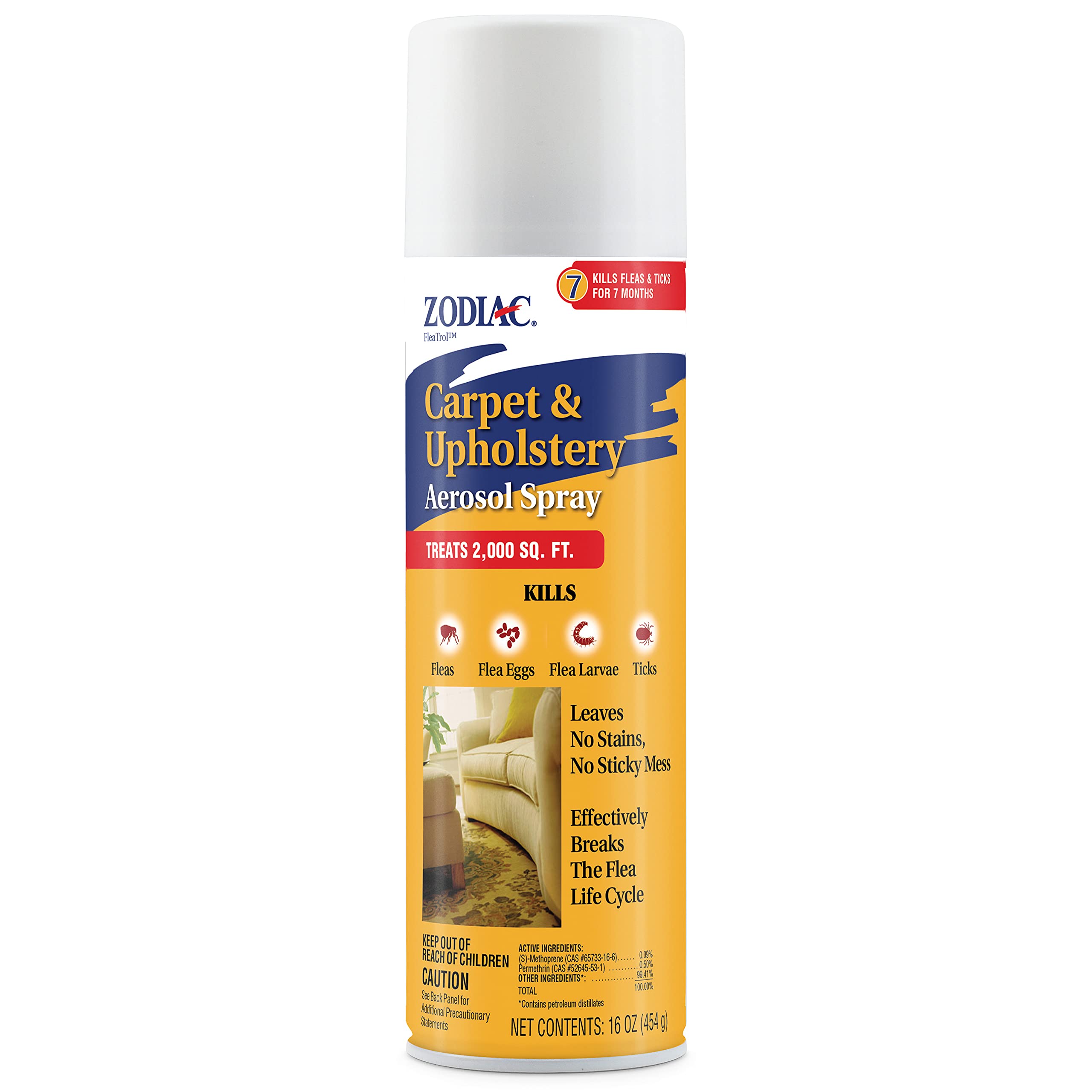 Zodiac Carpet & Upholstery Aerosol Spray, 16-ounce