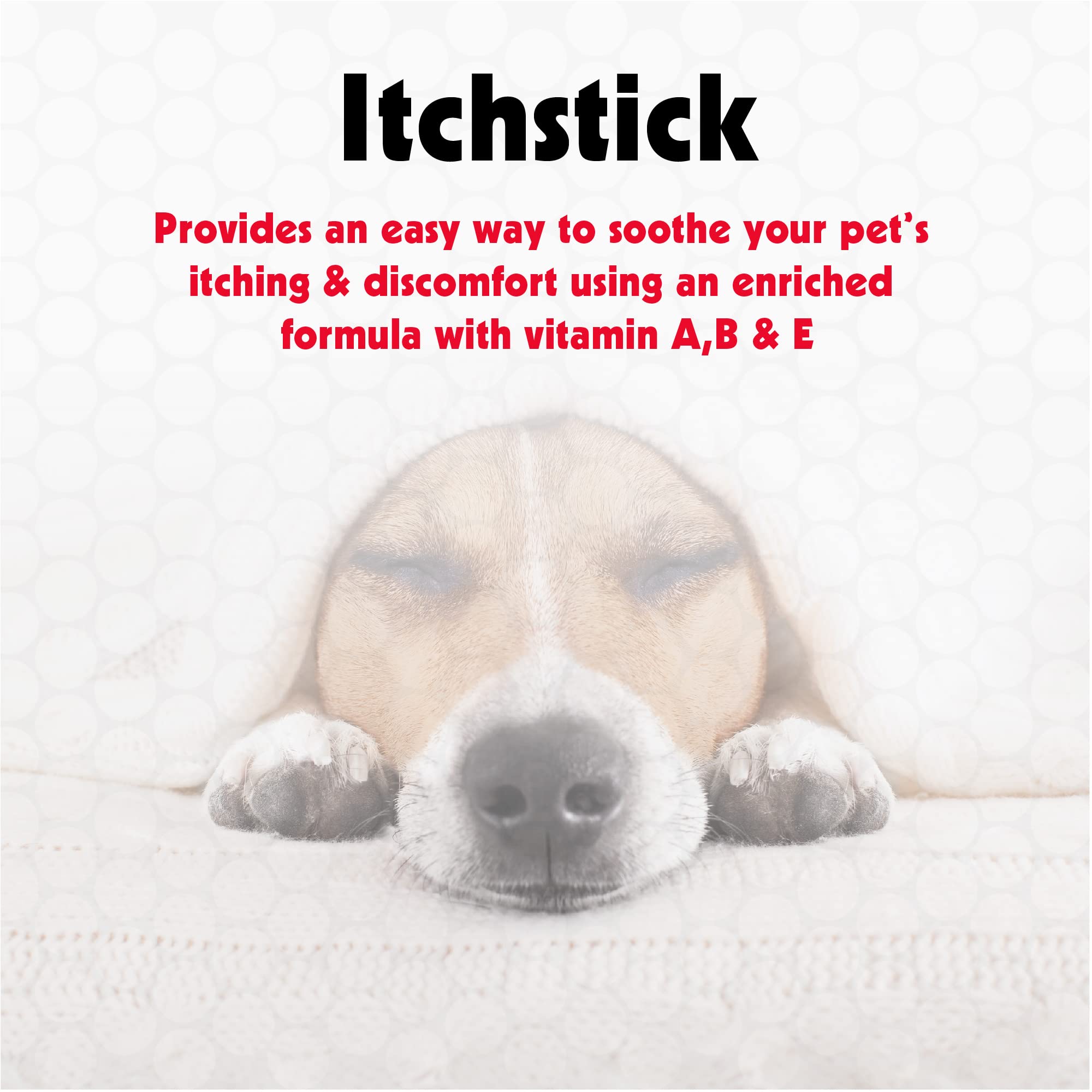 Petkin Anti Itch Stick for Pets - Simply Rub on Anytime to Provide Pain & Itching Relief for Dogs & Cats on Contact - Bitter Taste Stops Licking & Chewing - 1.5 oz Net Weight -Ideal for Home or Travel