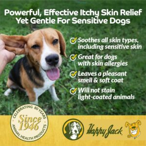 Happy Jack Itch No More Dog Itchy Skin Shampoo & Treatment (12 oz), Flea Bites, Allergies & Itchy Skin Relief, Stops Itching, Scratching & Gnawing on First Application, Healthy Dog Skin & Coat