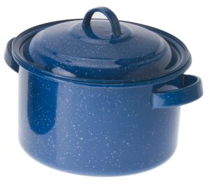 gsi outdoors enameled stock pot i gourmet camping, 5.75 enamelware quart pot