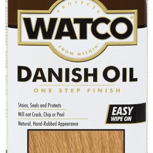 Watco 65141 Danish Oil Wood Finish, Quart, Golden Oak