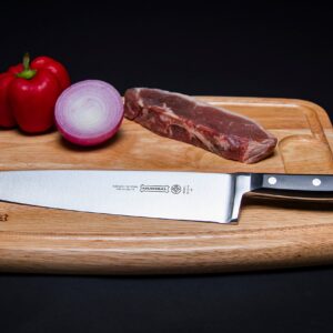 Mundial 5100 Series Black Cooking Knife, 10-Inch Chef's Knife, Polycarbonate Handle, for meat and vegetables, Fully Forged Carbon Stainless Steel