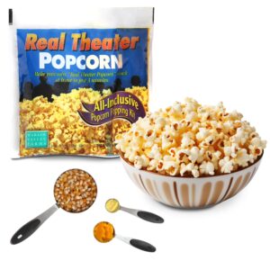 Original Whirley Pop Popcorn Maker - 6 Quart Stovetop Popcorn Popper With Four Popping Kits, Aluminum Popcorn Pot With Metal Gears, Wabash Valley Farms Stove Top Popcorn Maker, Popcorn Pan (Silver)