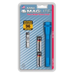 maglite mini incandescent 2-cell aa flashlight, blue