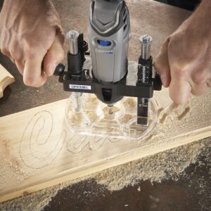 Dremel 335-01 Rotary Tool Plunge Router Attachment, Compact & Lightweight for Light-Duty Routing Projects, Perfect for Woodworking & Inlay Work