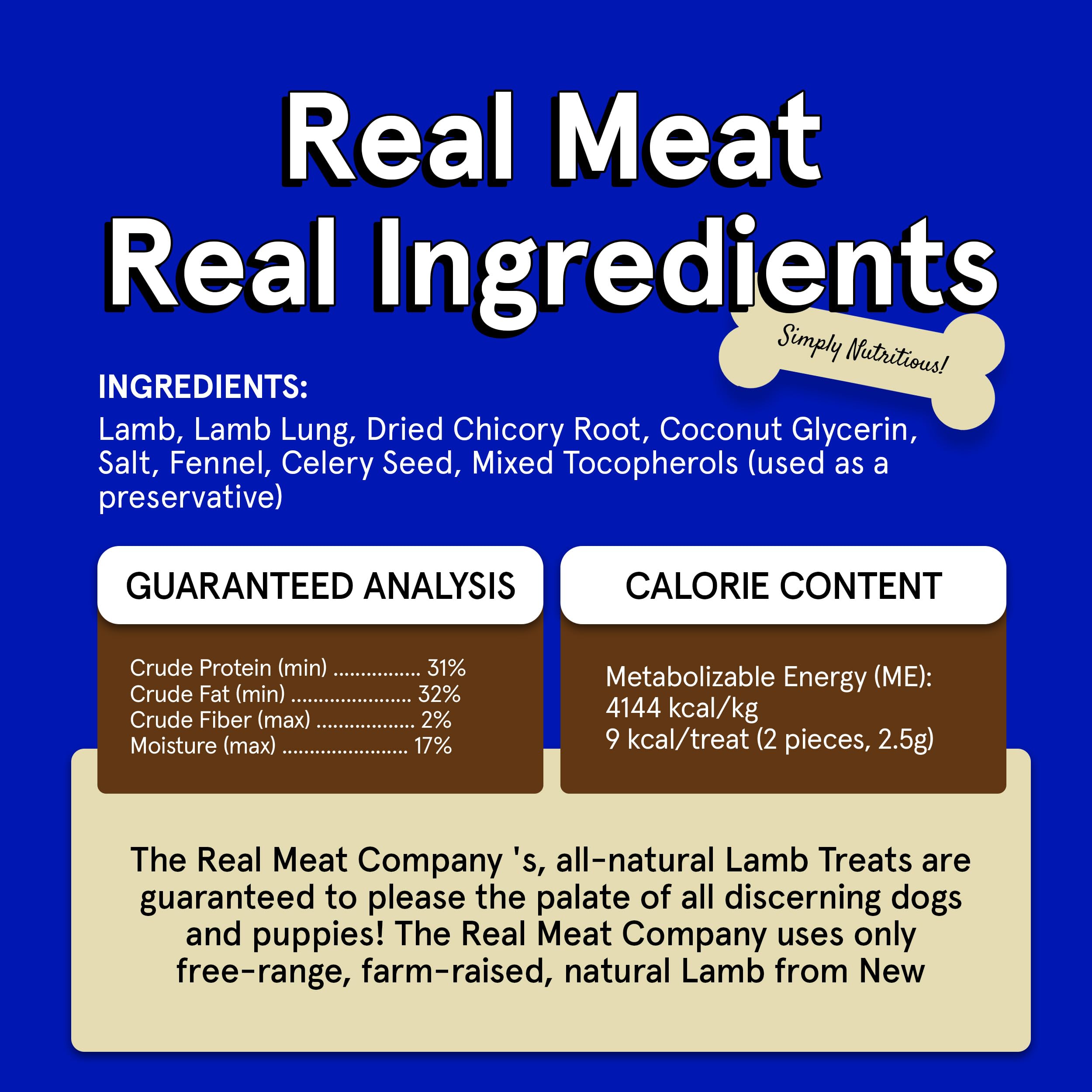 Real Meat Dog Treats - 12oz Bag of Bite-Sized Air-Dried Lamb Jerky for Dogs - Grain-Free Jerky Dog Treats Made up of 95% Human-Grade, Free-Range, Grass Fed Lamb - All-Natural High Protein Dog Treats