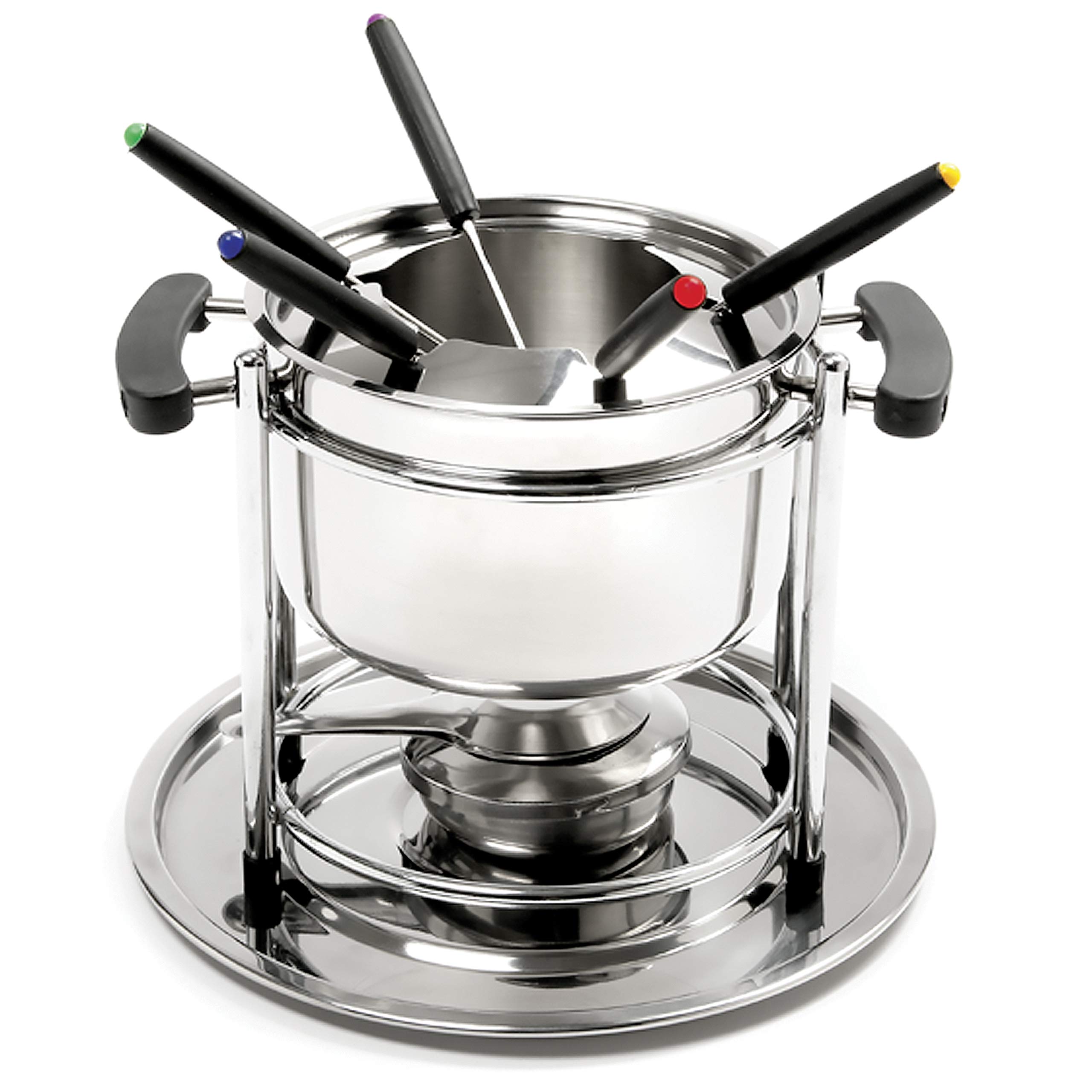 Norpro Stainless Steel 10 Piece Fondue Set, medium, Silver