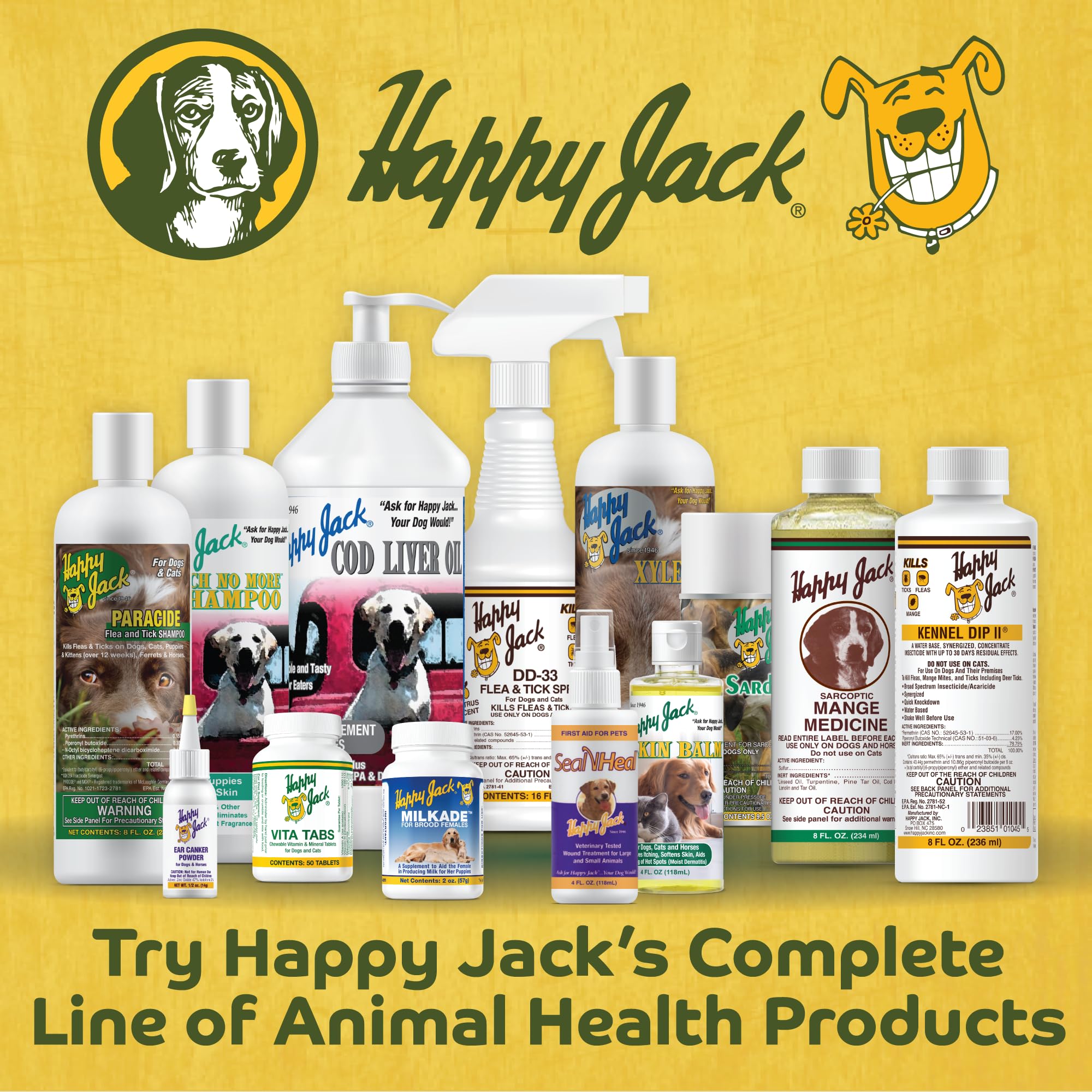 Happy Jack Itch No More Dog Itchy Skin Shampoo & Treatment (12 oz), Flea Bites, Allergies & Itchy Skin Relief, Stops Itching, Scratching & Gnawing on First Application, Healthy Dog Skin & Coat